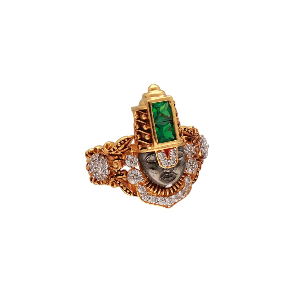 Golden ( Base Color) 18K Gold Plated Ring, Weight: 40g at Rs 5800/piece in  Dombivli