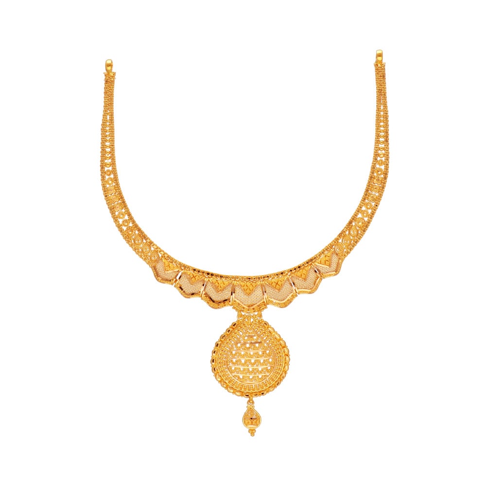 Simple Bridal Wedding Gold Necklace Collections NCKN2058