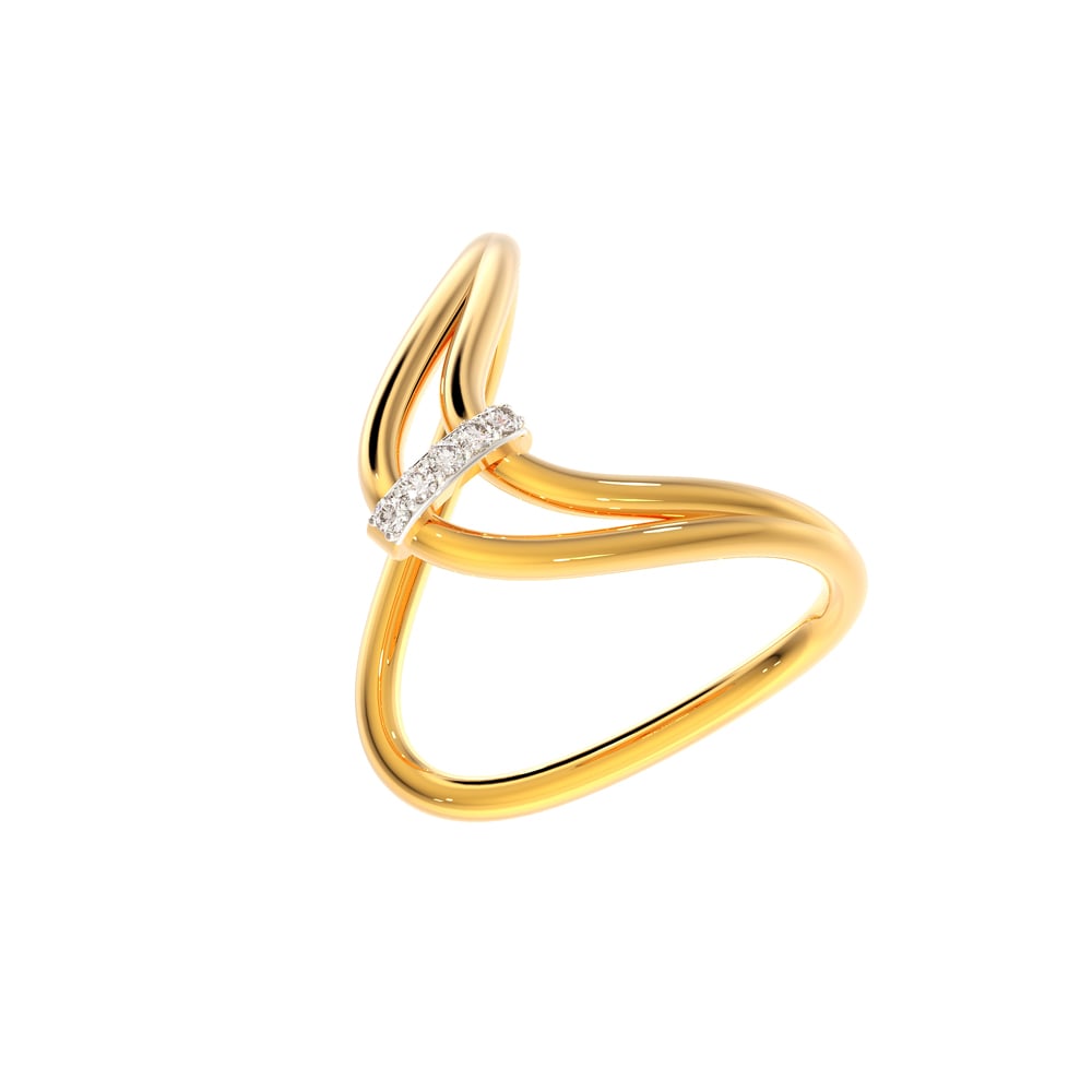 Buy 18Kt Modern Diamond Vanki Ring 148U6538 Online from Vaibhav Jewellers