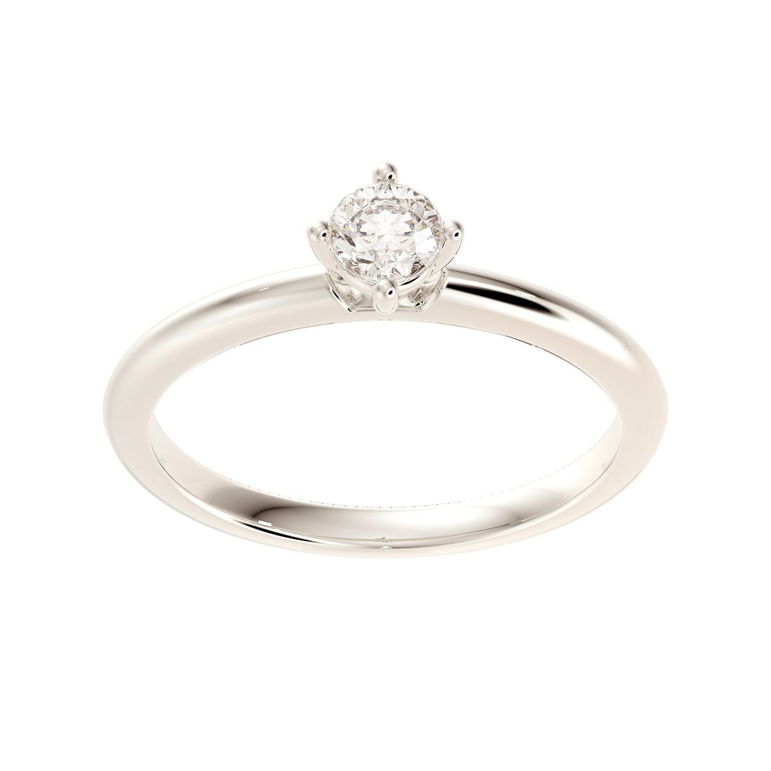 Single Diamond Platinum Ring for Women JL PT R-8038