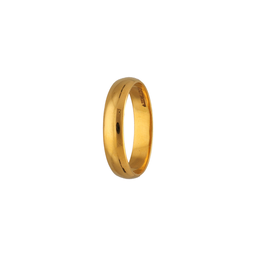 4mm Two-Tone Gold Plain Wedding Band Ring