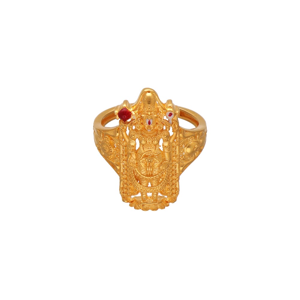 Buy Distinguished 22 Karat Yellow Gold Lord Balaji Ring at Best Price |  Tanishq UAE