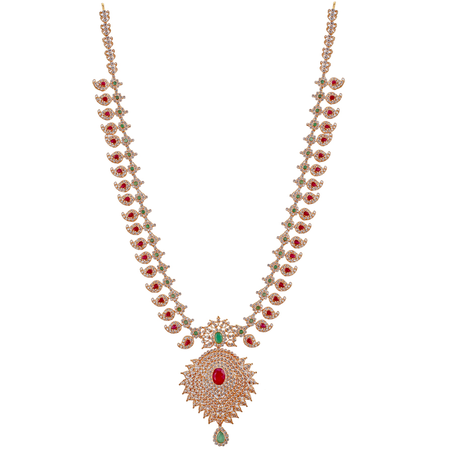Paisely Floral Precious Gold Necklace