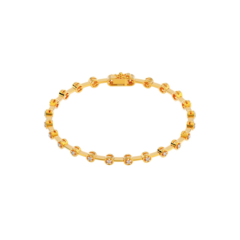 Buy online Rose Gold Plated Leaf Design White Ad Studded Designer Tennis  Bracelet For Her from fashion jewellery for Women by Saraf Rs Jewellery for  ₹1260 at 65% off | 2024 Limeroad.com