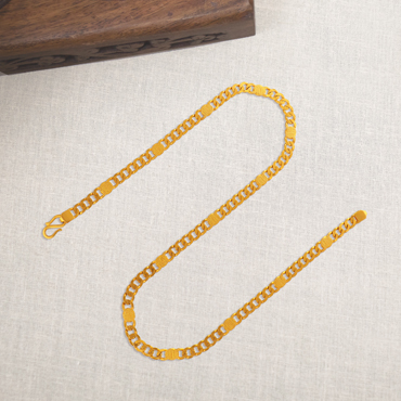 Marrakech Yellow Gold Diamond Flat Link Collar Necklace - CG783 B2 YW
