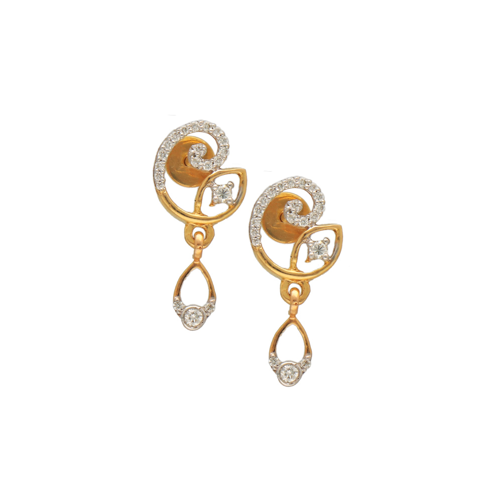 Small Light Weight Gold Plated AD stone Pearl stud Earrings tops | Cry –  Indian Designs