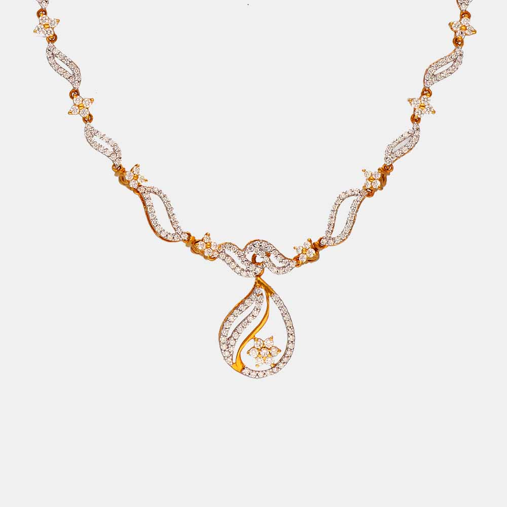 Vaibhav Jewellers 18K Diamond Fancy Necklace  159MA18_1