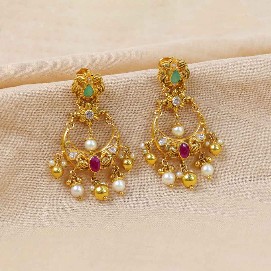 Latest Designs Gold Chandbali Earring – Welcome to Rani Alankar