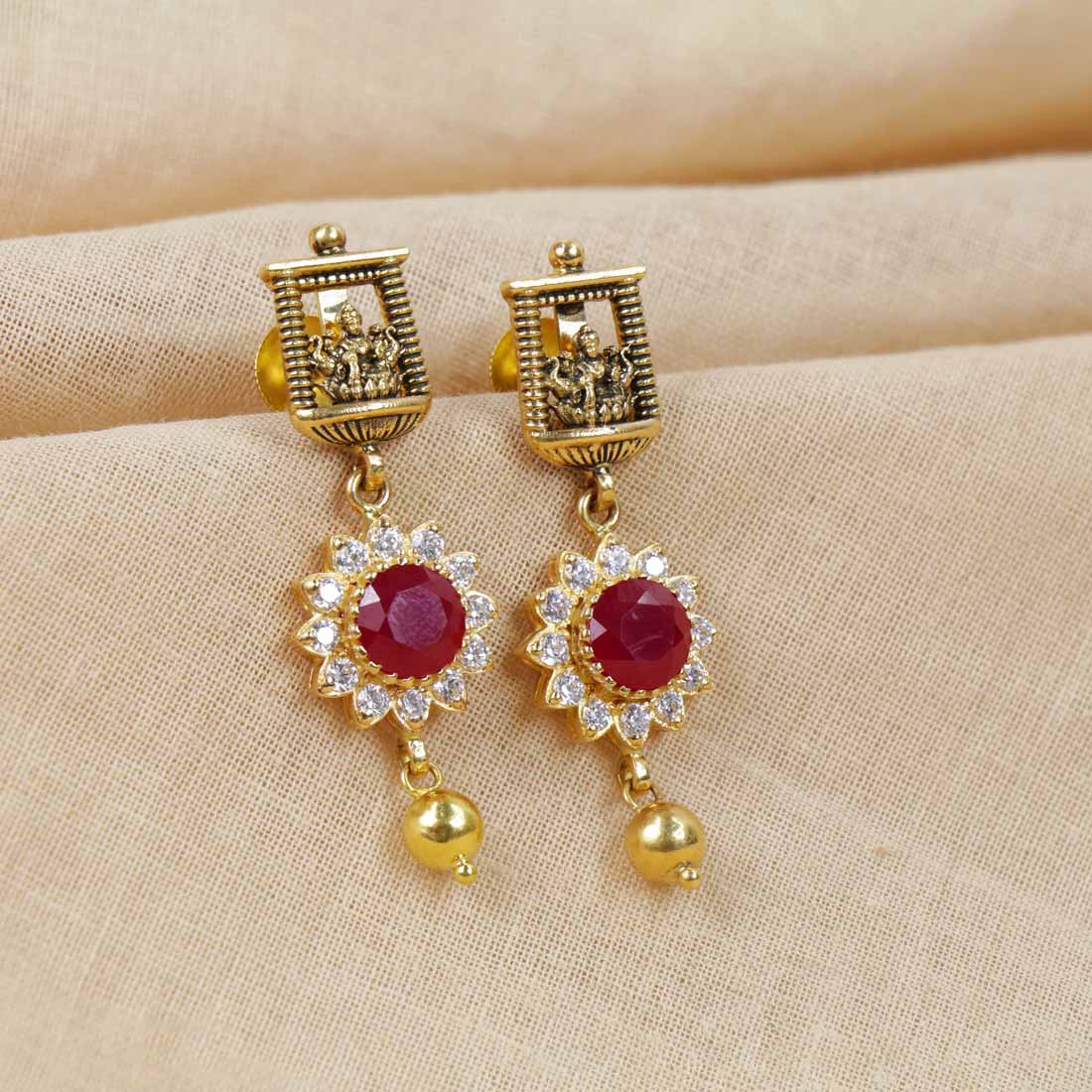 Buy Green Grey White Gold Tone Jhumka Wedding Earrings by JOULES BY RADHIKA  at Ogaan Market Online Shopping Site