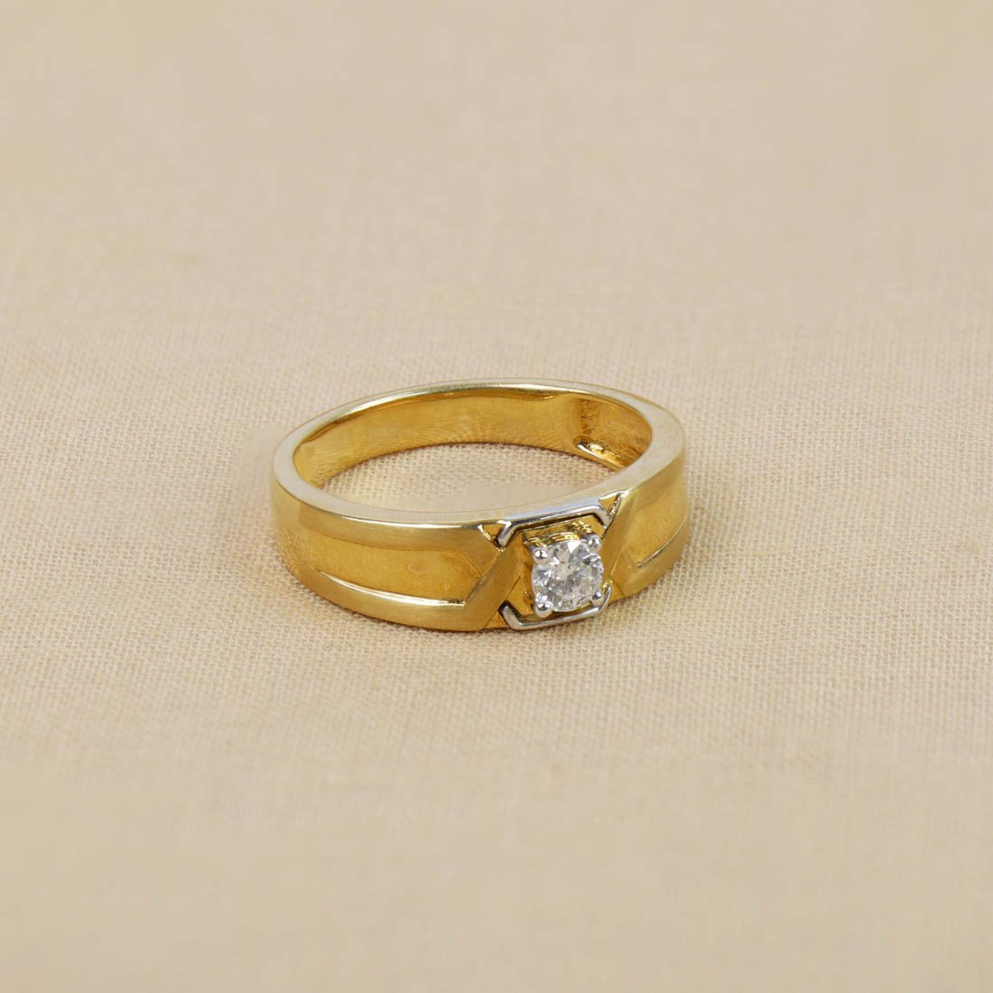 Men's 1ct Simulated Diamond 10kt Solid Yellow Gold Solitaire Ring | eBay