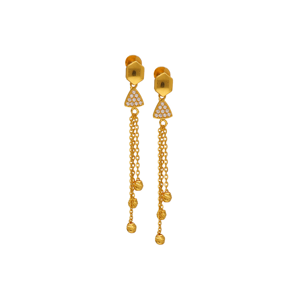 Top more than 174 latest long gold earrings design