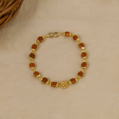 HAPPY JEWELLERY Rudraksha bracelet Gold Plated Real Look Daily Use Gold  Brass & Copper