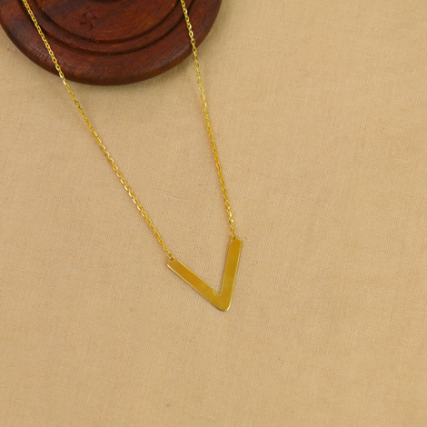 Buy Leoie Women Simple V-Shape Pendant Necklace Elegant Alloy Neck Jewelry  Decoration at Amazon.in