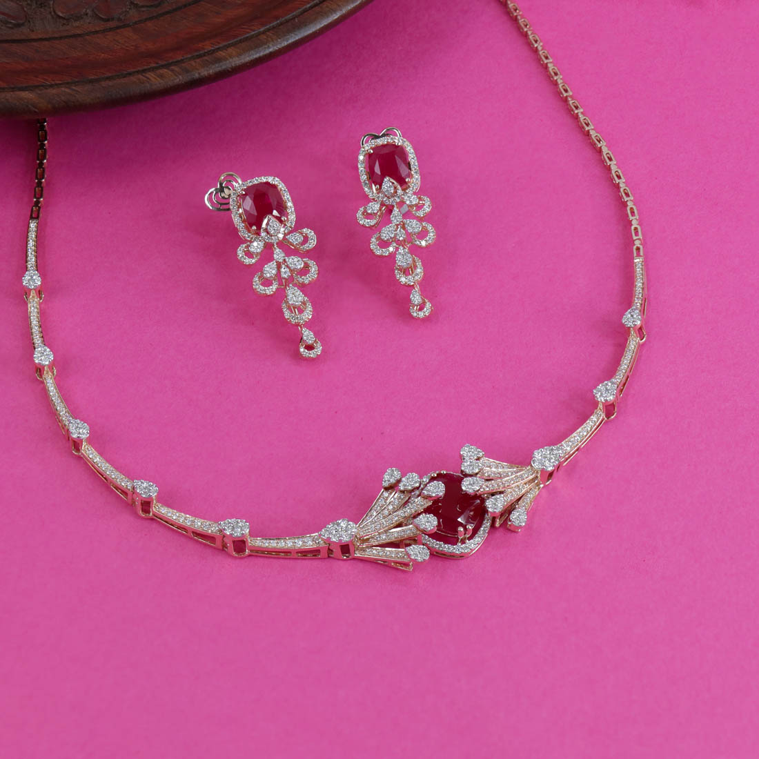 String of Diamonds Necklace Set – www.zewar.co