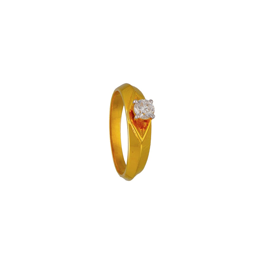 Designer Solitaire Platinum Ring for Women SJ PTO 314