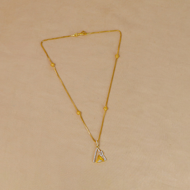 Simple Chain Triangle Mary Necklace – May Martin