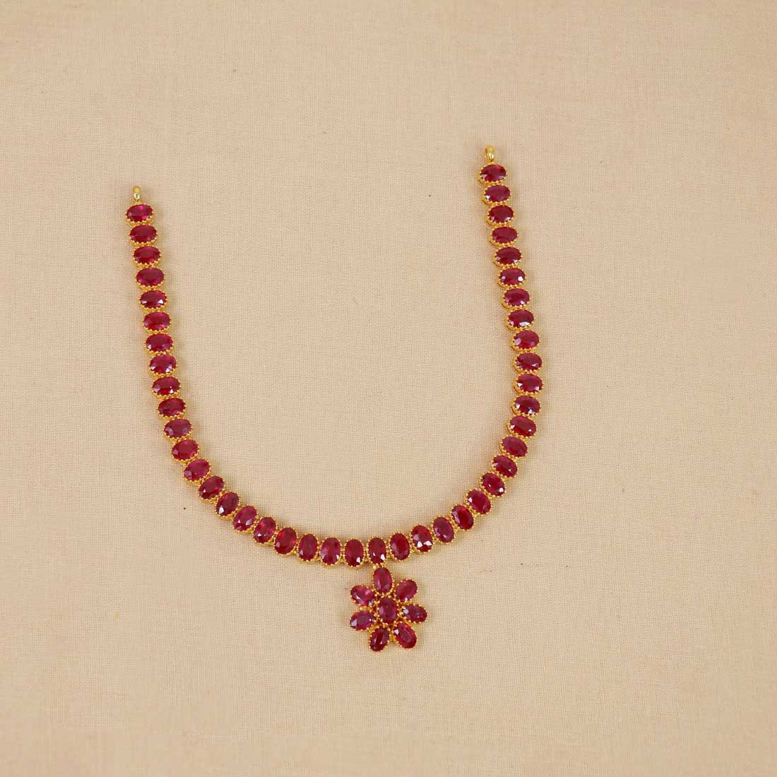 Ruby Necklace, 14K Yellow Gold Ruby Solitaire Necklace – LTB JEWELRY