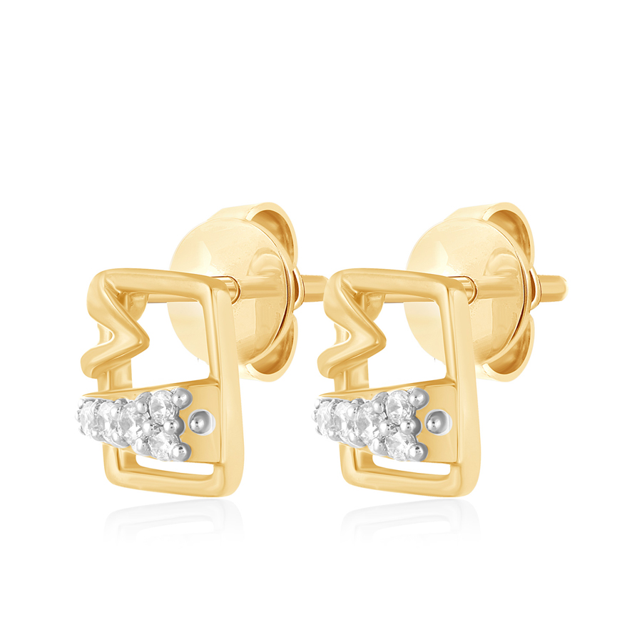 Trendy Sachet Diamond Studs Earring_2
