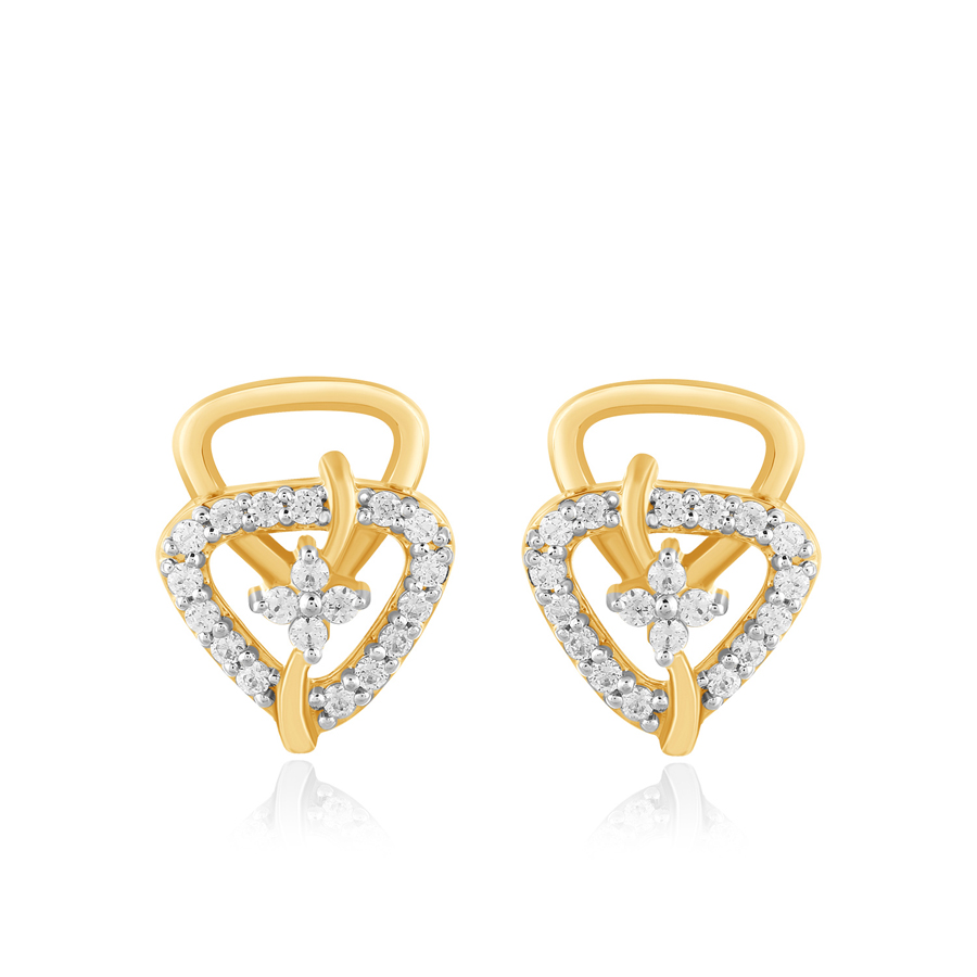 Pyramid Duet Diamond Studs Earrings_1
