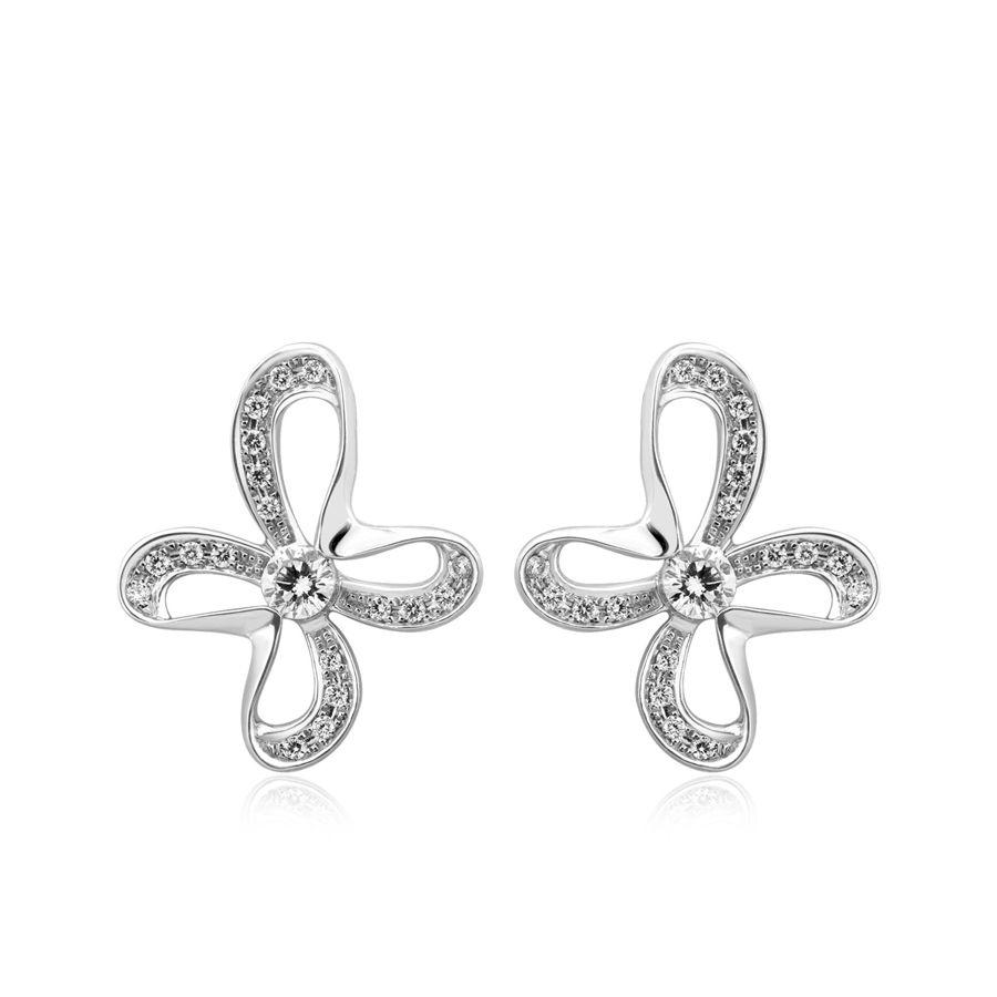 Free Spirit Butterfly Diamond Studs Earring