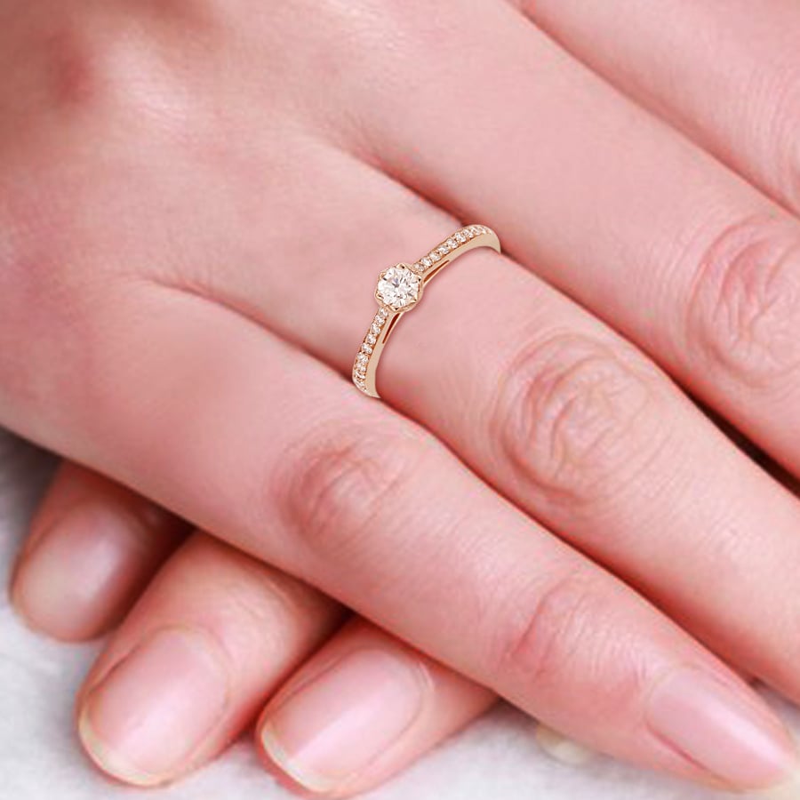 Rose Gold Tiara Diamond Ring_3