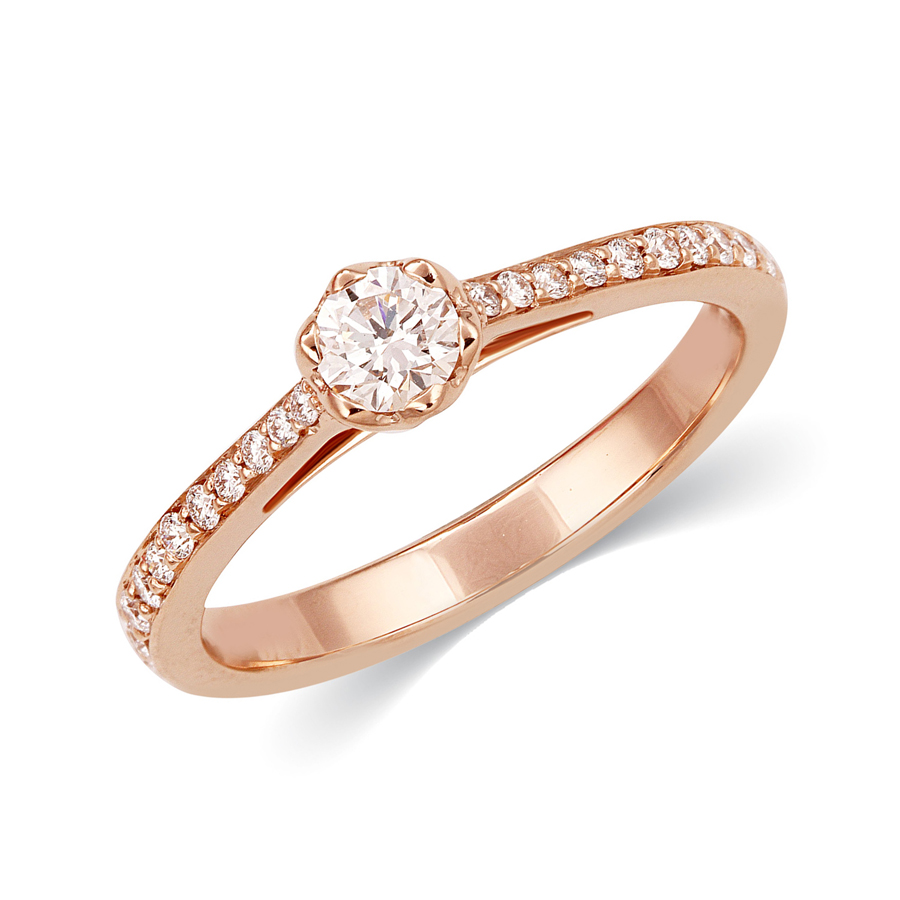 Rose Gold Tiara Diamond Ring_1