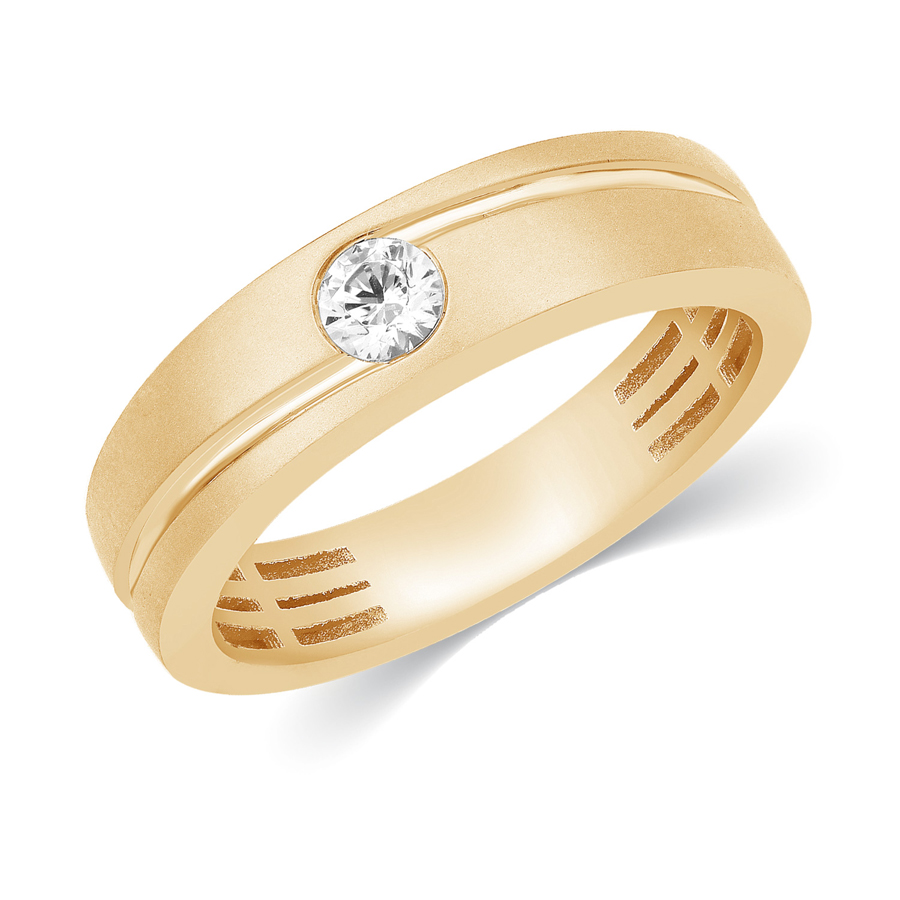 Cutwork Solitaire Diamond Band Ring_1