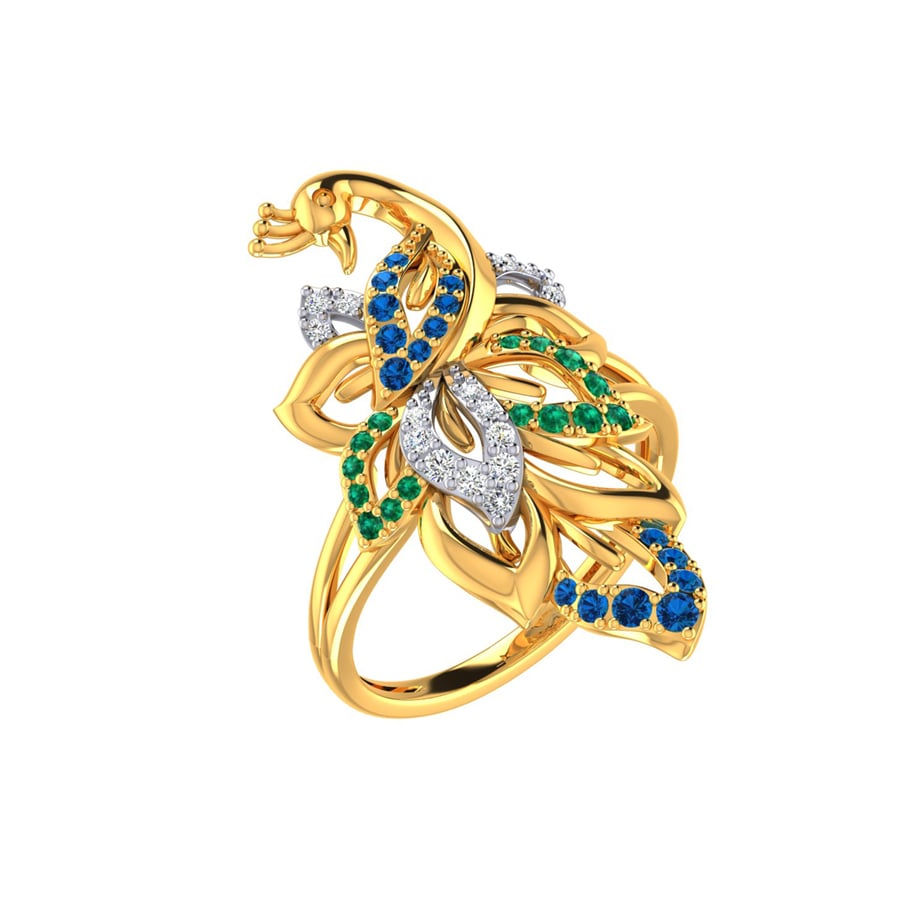 22k Imperial Peacock Gold Ring_3
