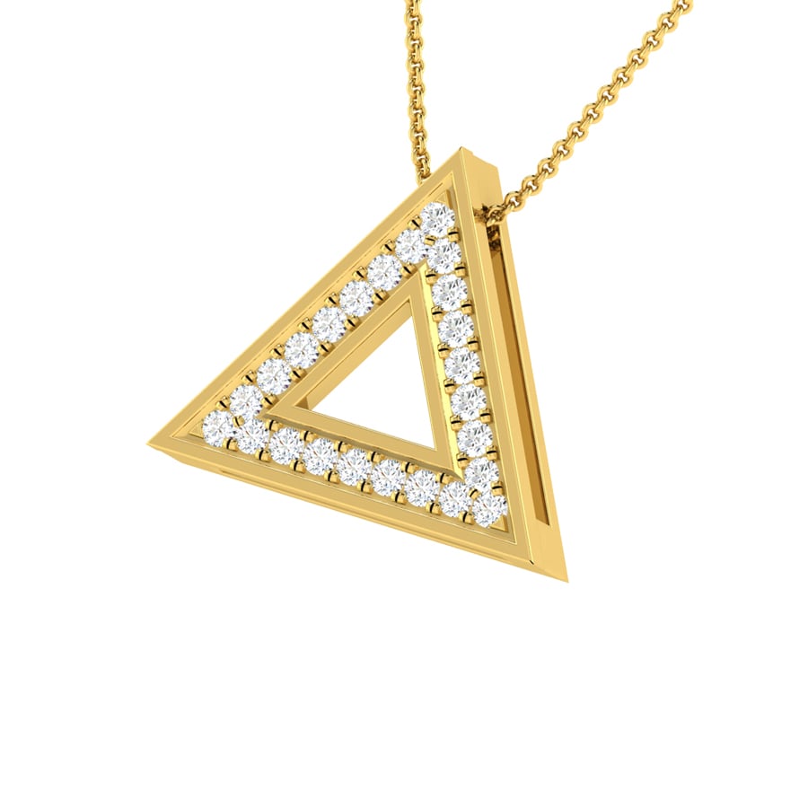Buy Triangle Medallion Diamond Pendant Online from Vaibhav Jewellers