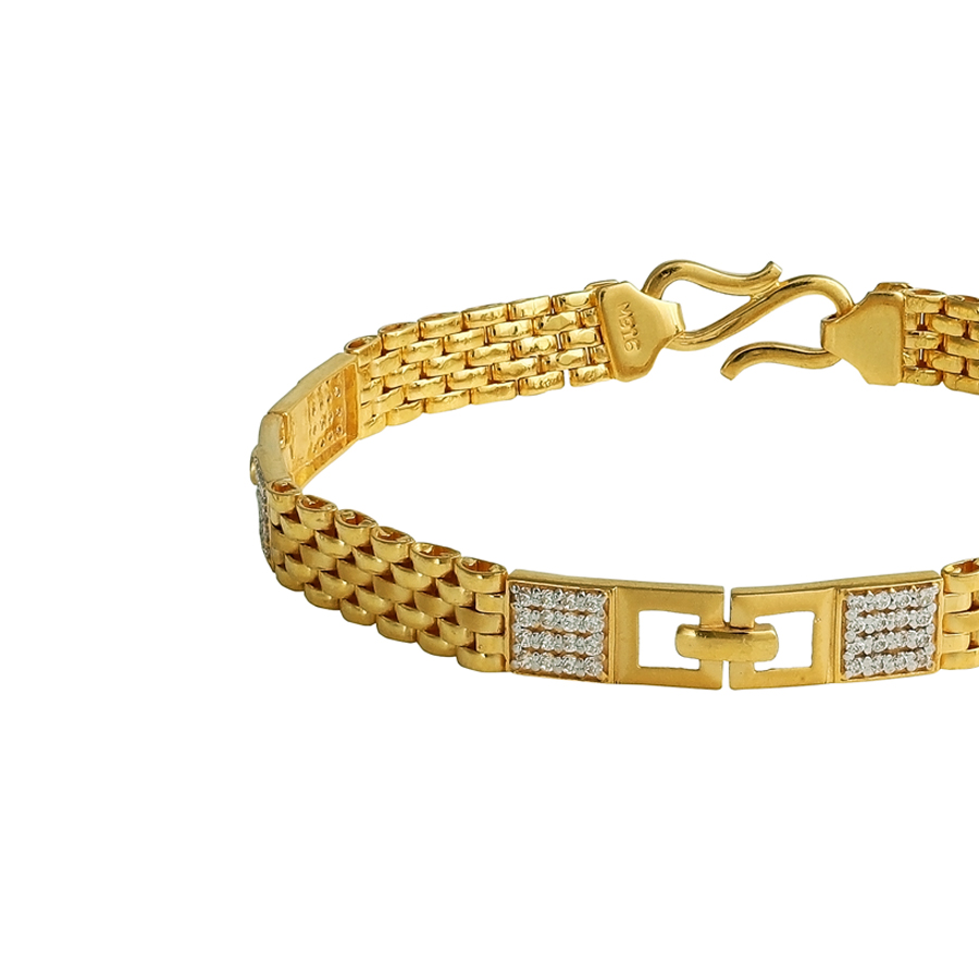 22K Gold Men Bracelet 165VG1780