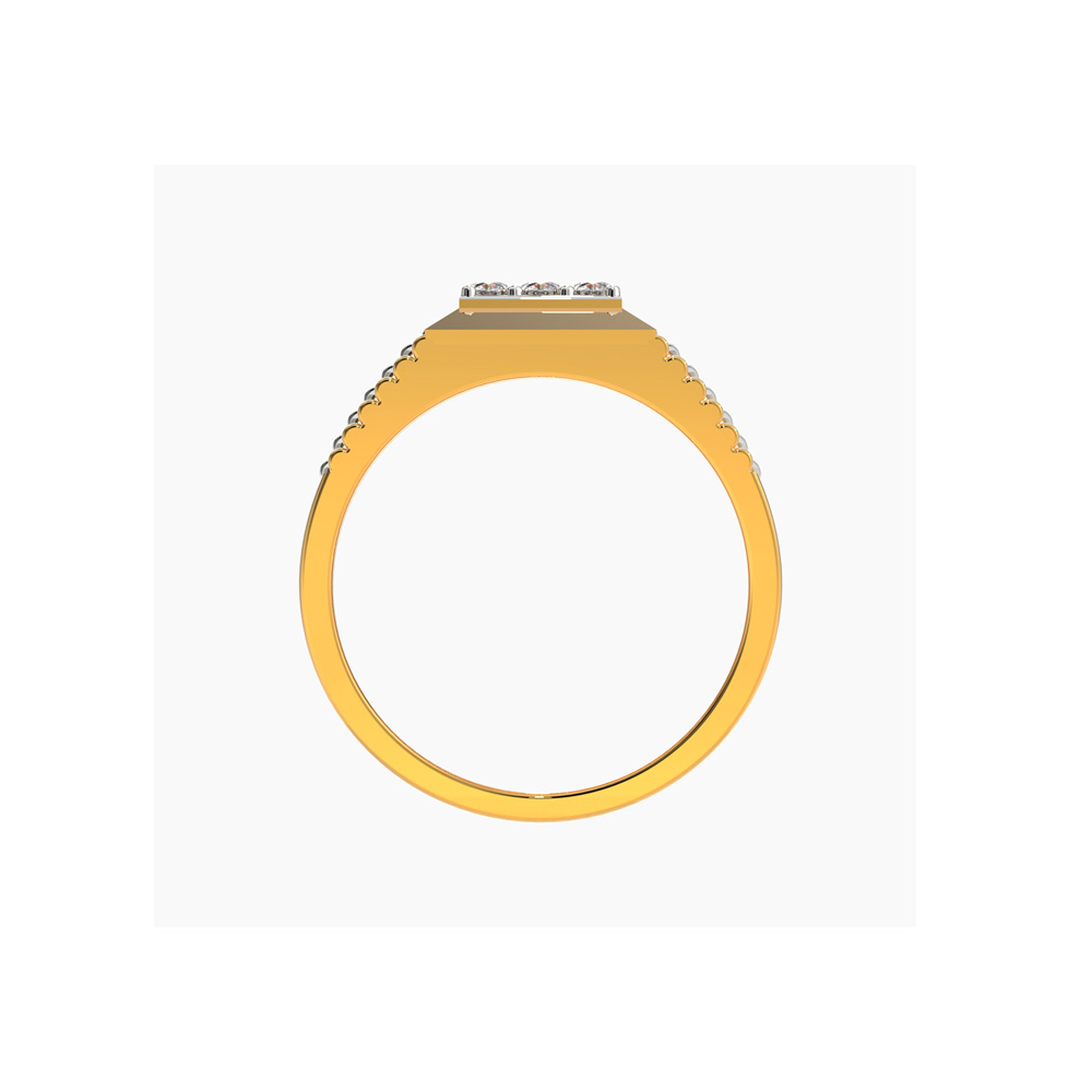 22K TwoTone CZ Gold Ring VGR679_3