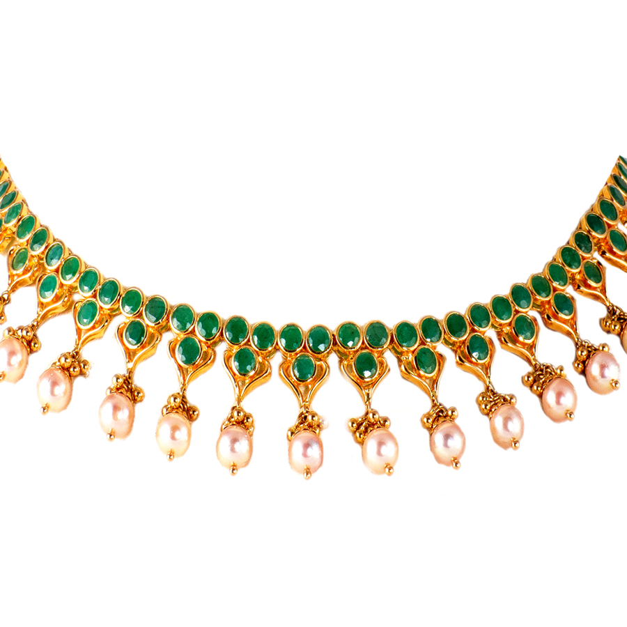Effortless Emerald Gold Necklace_1