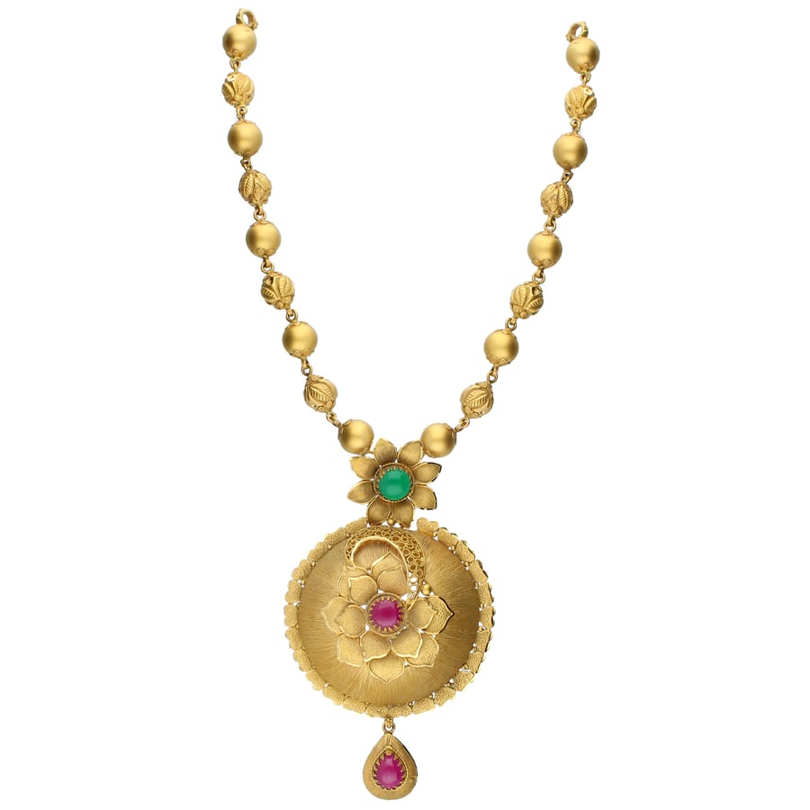 Antique Gold Cosmos Necklace_1