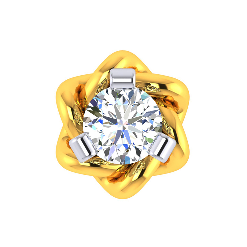 18KT Diamond Nose Pin VNP-028_1