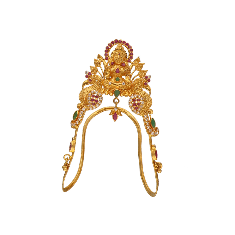 22K gold Lakshmi devi precious stone  vanki 25VG597_1