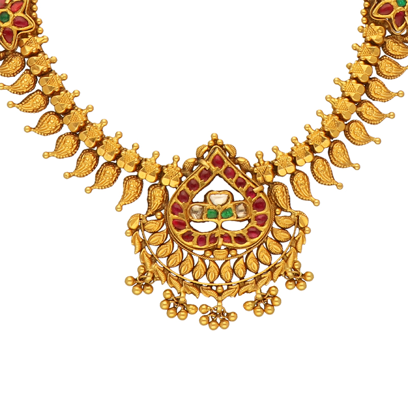 22KT Antique gold necklace123G1357_1