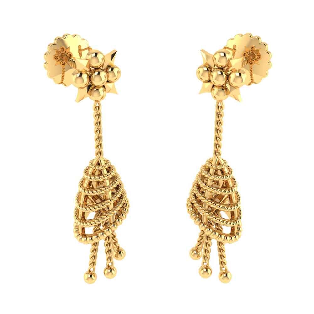 Shop Gold Jhumka Earrings Festive Wear Online at Best Price | Cbazaar