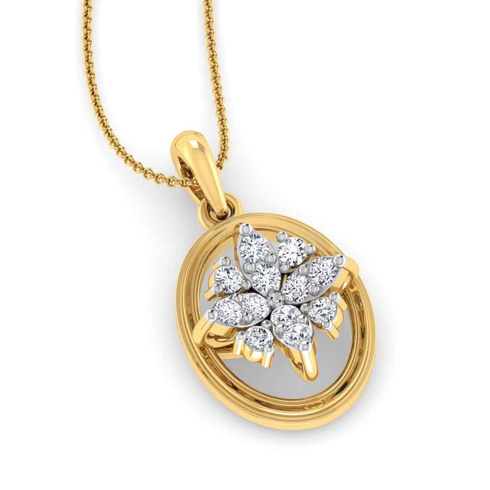 Buy Vaibhav Jewellers 18K Diamond Fancy Single Hook Pendant