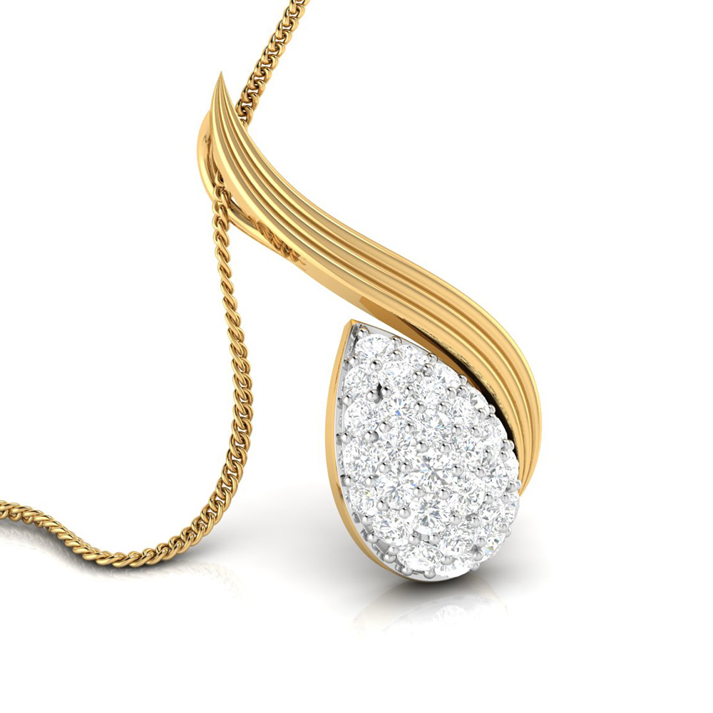Buy Vaibhav Jewellers 18K Single Hook Diamond Pendant 166DG5121