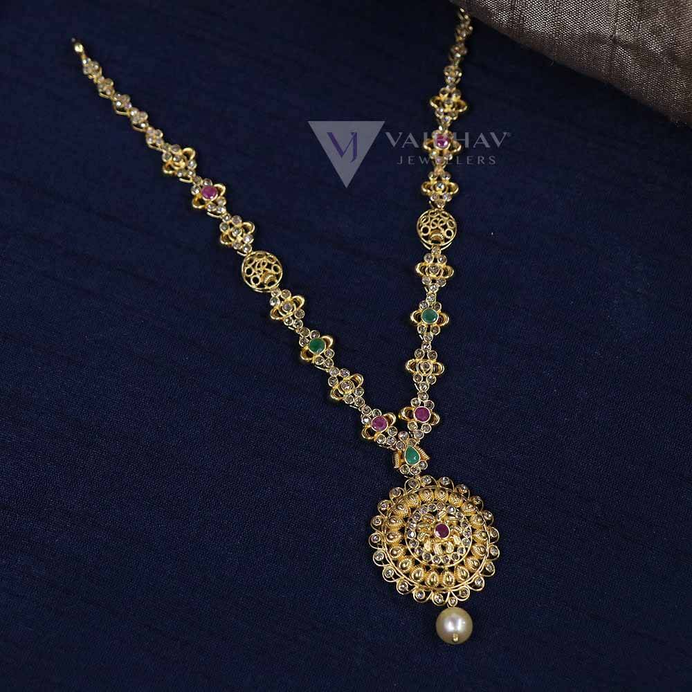 Vaibhav Jewelles 22K Polki Gold Necklace 117VG538_2