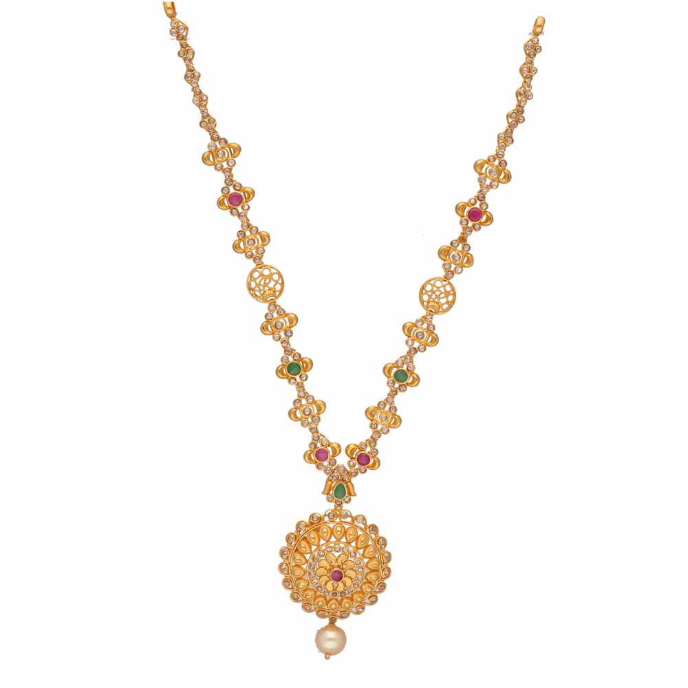 Vaibhav Jewelles 22K Polki Gold Necklace 117VG538_1
