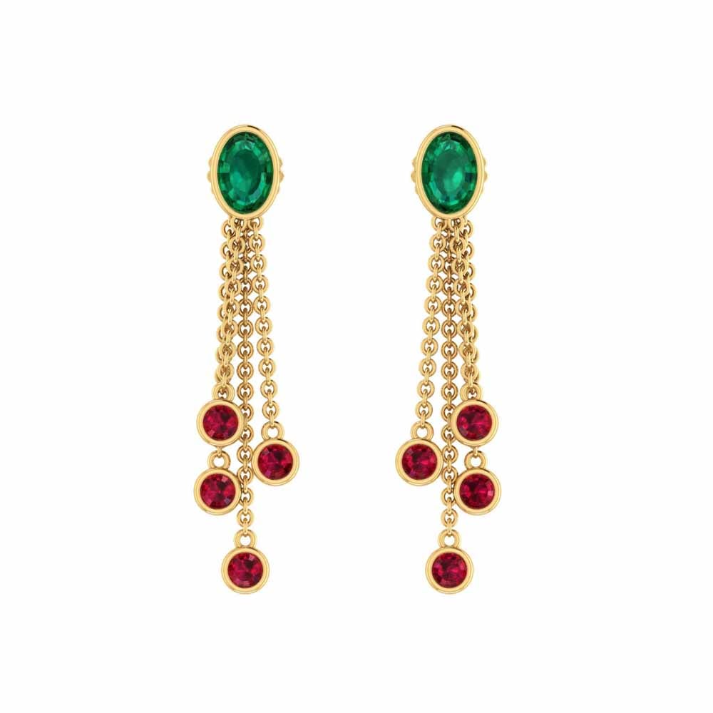 Convertible Clover Tassel Hanging Top Earrings – Andaaz Jewelers