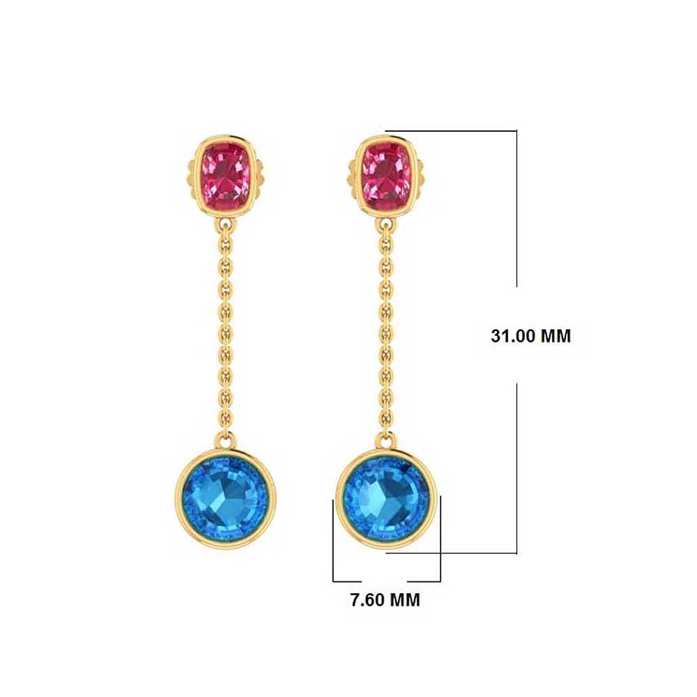 Vaibhav Jewellers 14k Fancy Gold Earrings 485DA391_4
