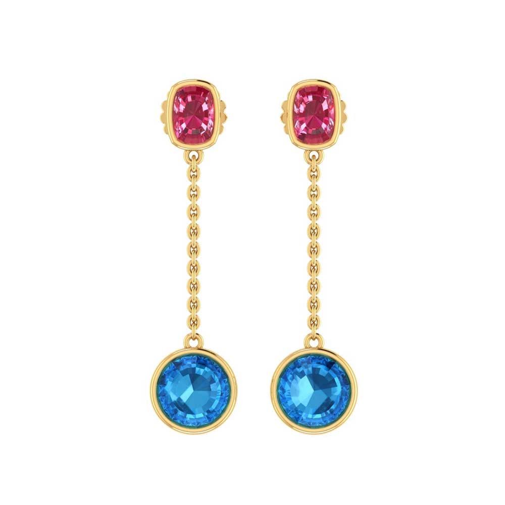 Vaibhav Jewellers 14k Fancy Gold Earrings 485DA391_3