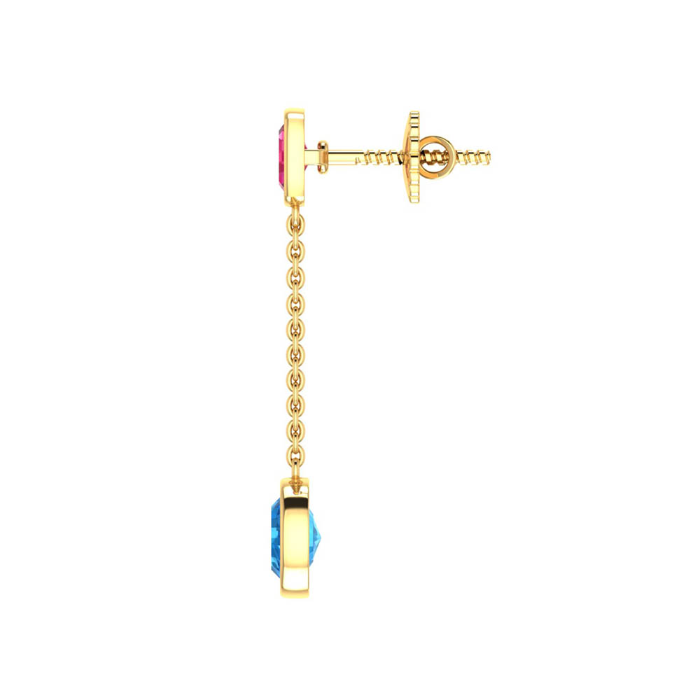 Vaibhav Jewellers 14k Fancy Gold Earrings 485DA391_5