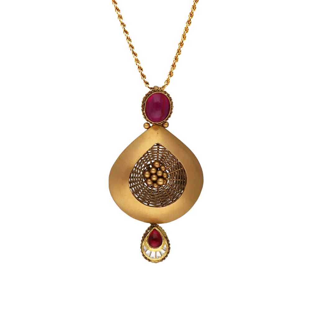 Vaibhav Jewellers Antique Gold Pendant 127VG3964_1