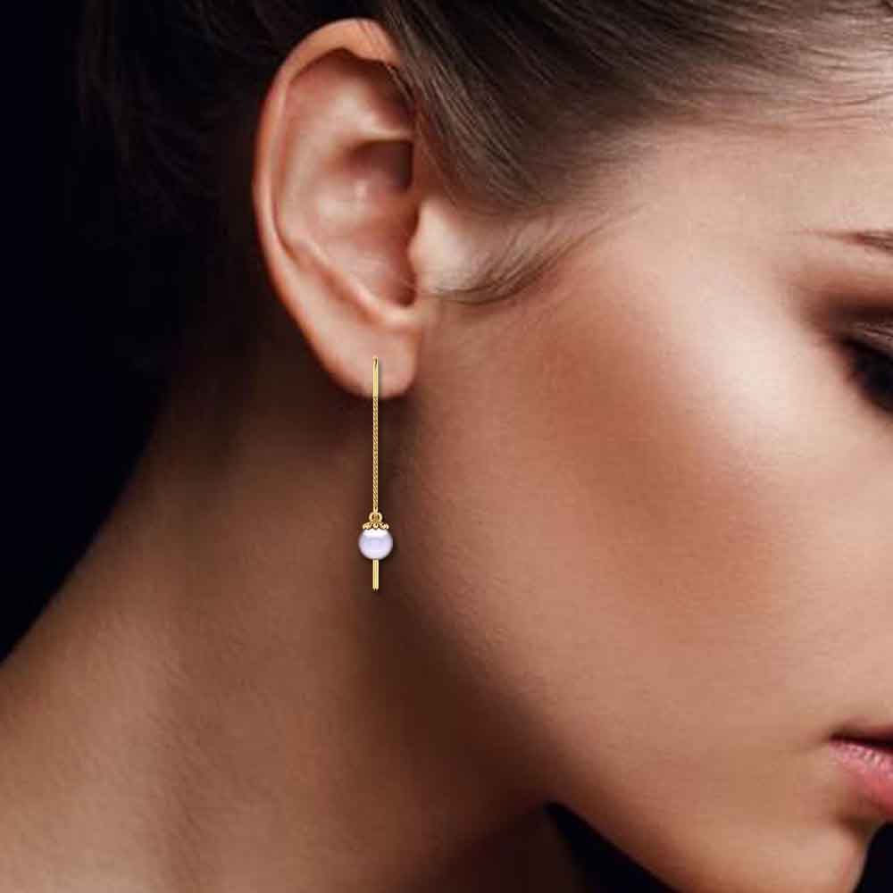 4.5 Gram Female Gold Drop Earrings at Rs 28500/pair | Gold Earrings in  Dankuni | ID: 2850565000488