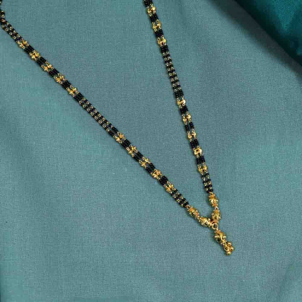 Vaibhav Jewellers 22K Plain Gold Short  Mangalsutra 68VI6719_2