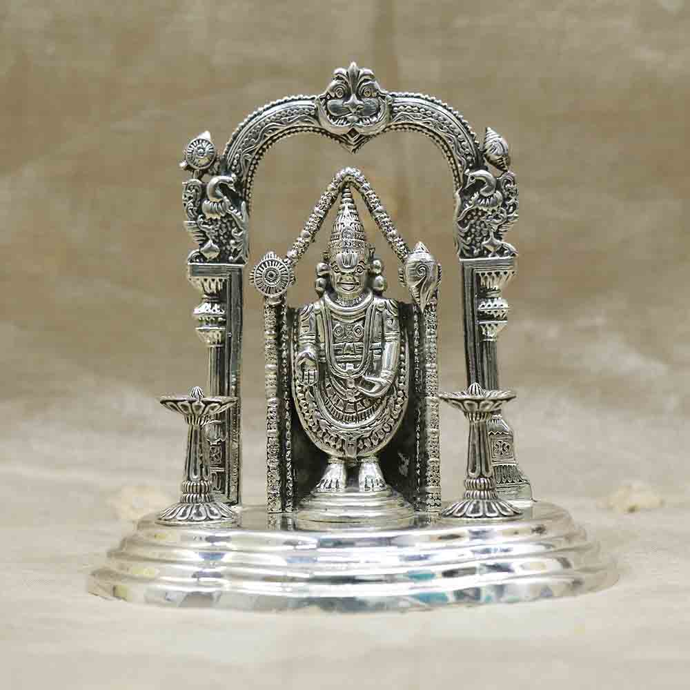 Vaibhav Jewellers Antique Silver Lord Balaji Idol 351VA2319