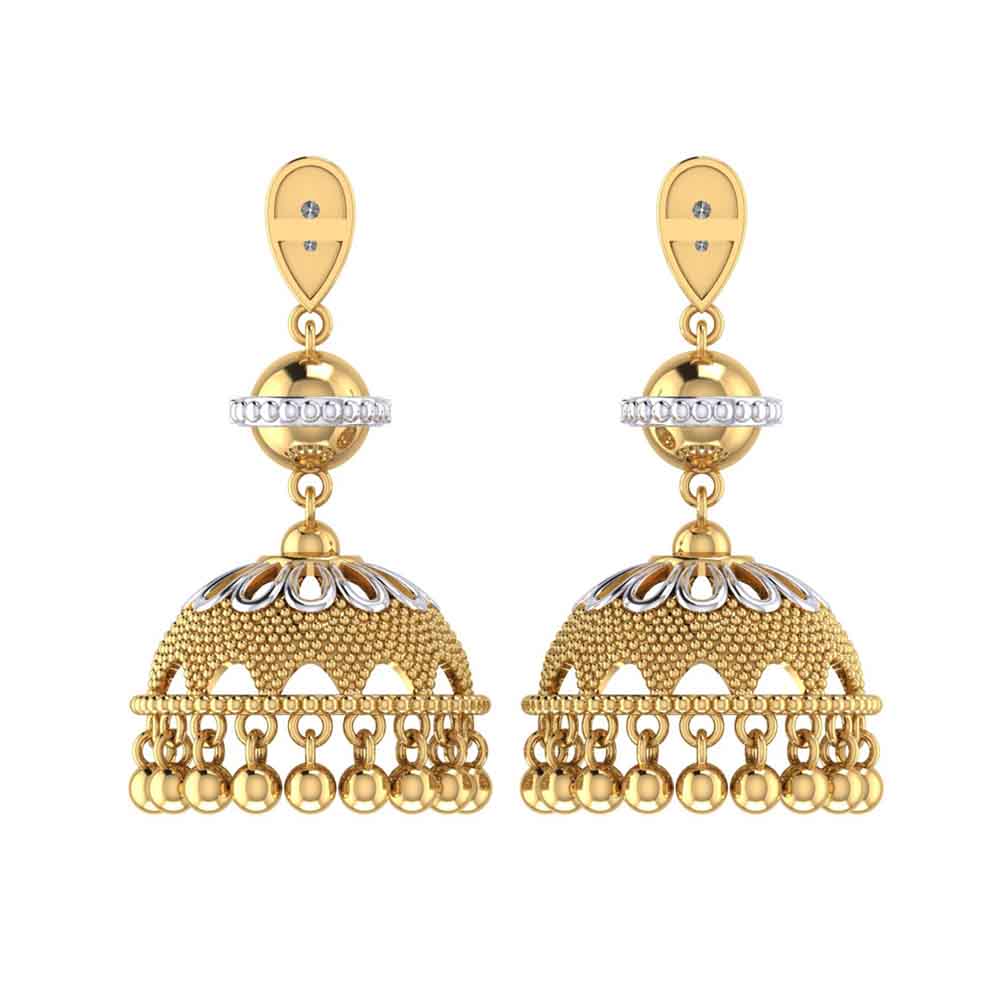 Vaibhav Jewellers 18K Diamond Jhumka Earrings